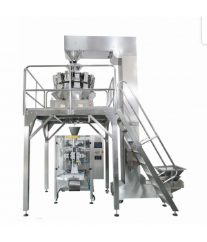 Automatic multihead weighing and packing machine